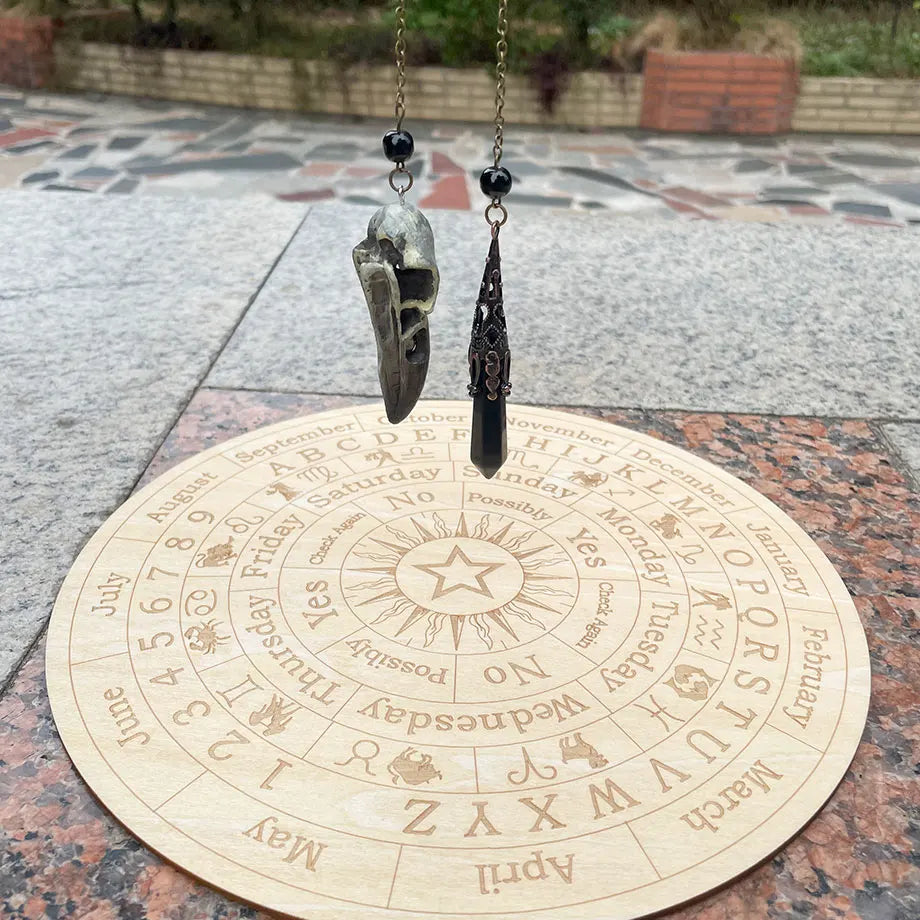 Péndulo de Cuervo Obsidiana