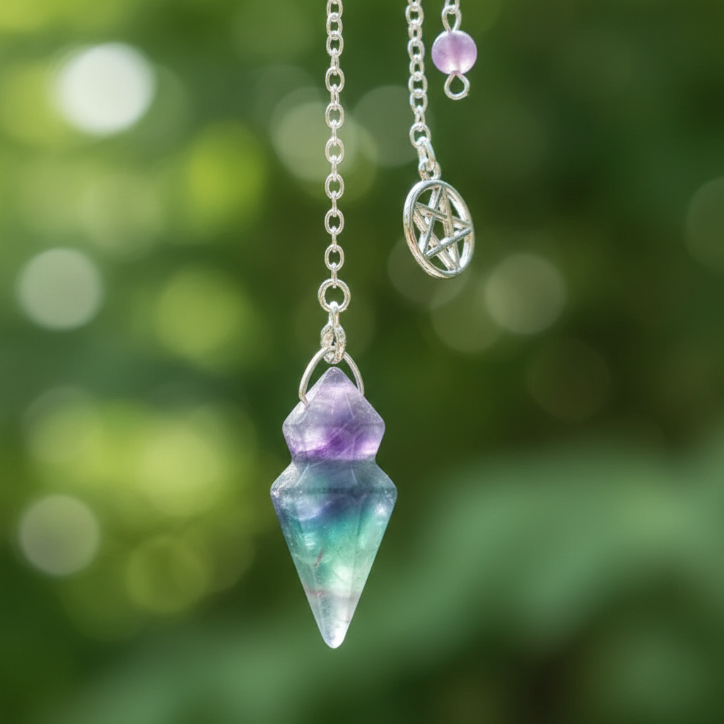 Péndulo Cónico de Cristal Natural